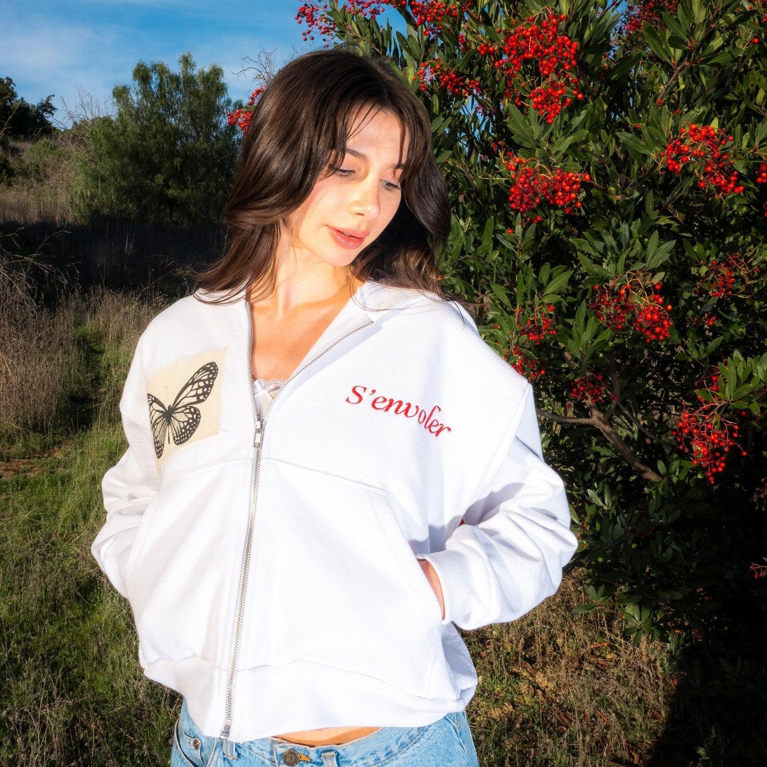 Without End Cropped Zip-Up